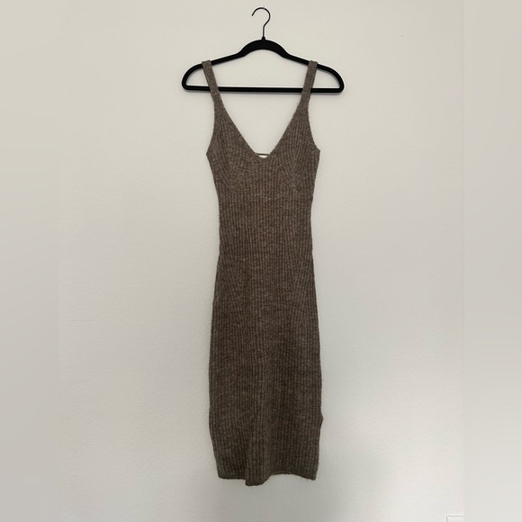 H&M Dresses Hm Ribbed Bodycon Sweater Dress Poshmark